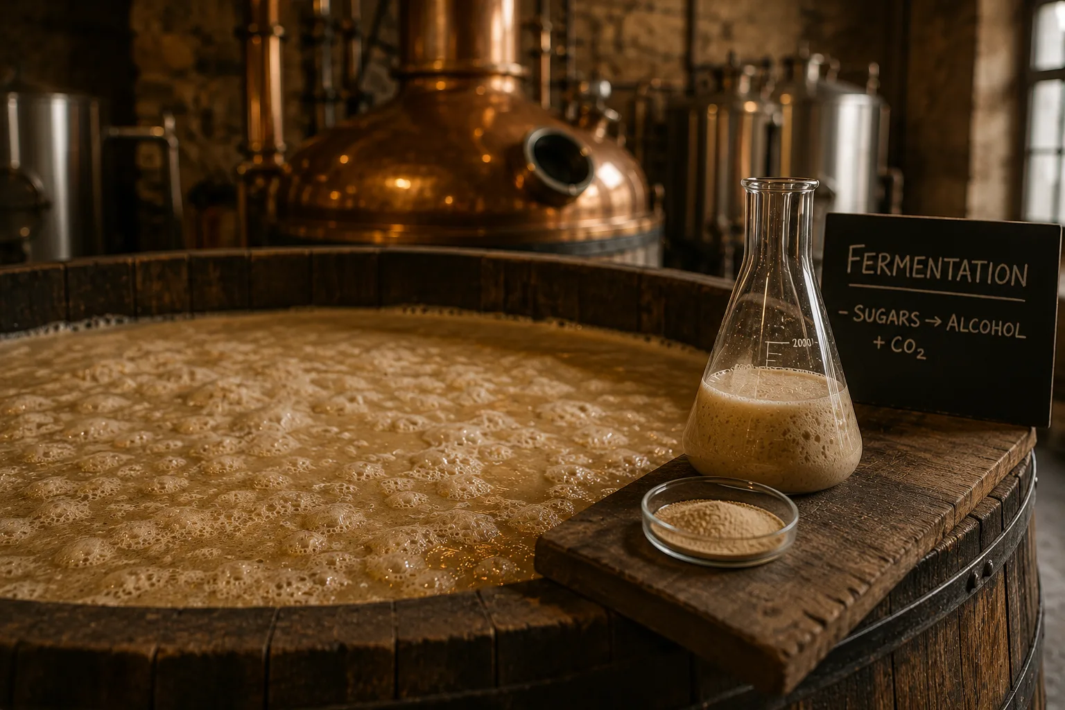 Fermentation stage of whisky production